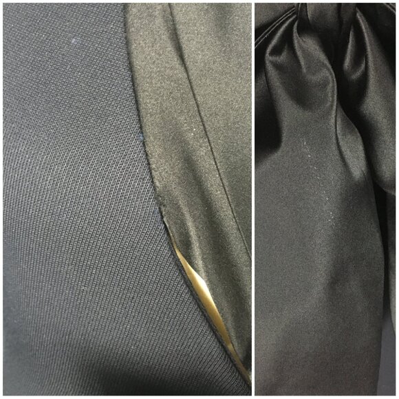 Faith Connexion Navy Blue Tuxedo Blazer Jacket Wool Silk Bow Satin Lapels XS 0 2 - Picture 13 of 16